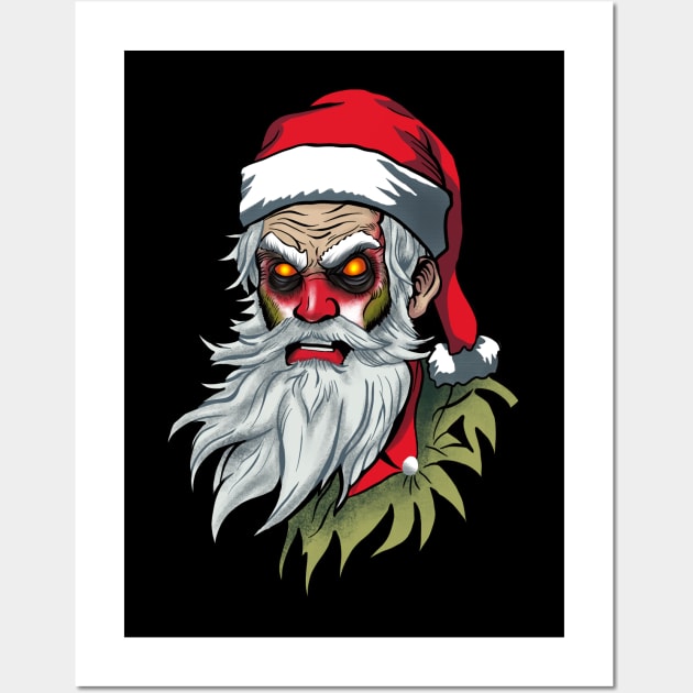 Evil Santa Wall Art by Elijah101